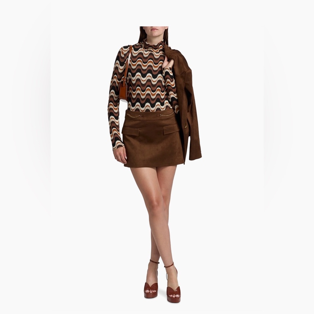 Ramy Brook Swirl Prudence Mock Neck Top $325 New